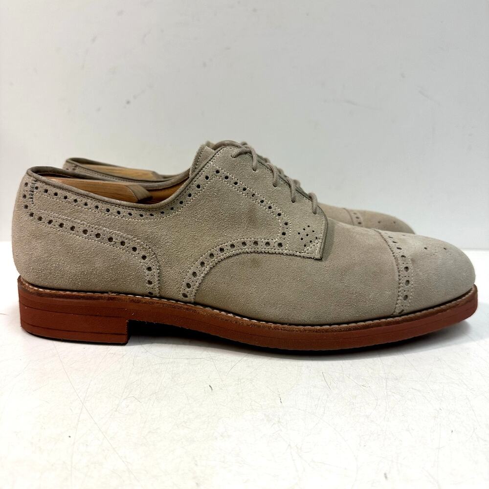 NWOT Crockett & Jones x Ralph Lauren Suede Cap Toe Brogue Made in England 10.5 D